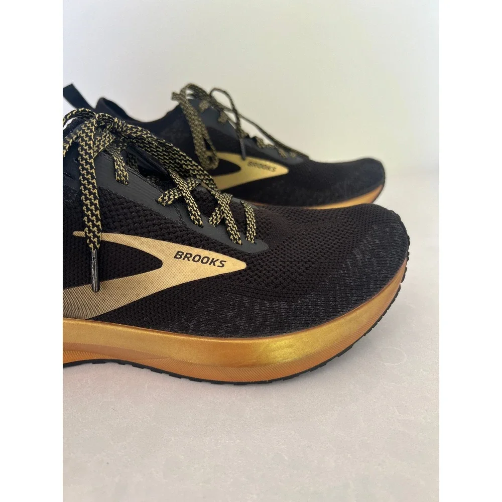 Brooks Levitate 4 Running Sneaker Womens 8.5 Black Gold Trail‎ Runner Athletic